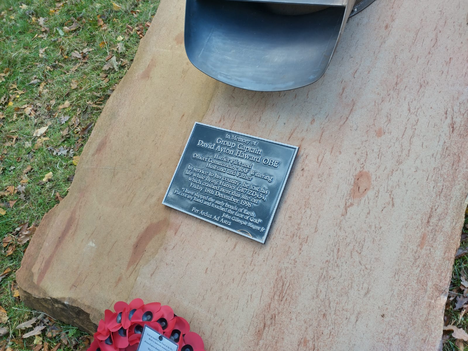 Memorial Stone for Local RAF Hero